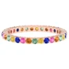 925 sterling silver ring with thick gold plating and colourful stones