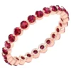 925 Sterling Silver 0.75 Carat Ruby Infinity Band Ring | Thin Band - Image 2