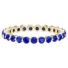 0.85 carat sapphire eternity ring in sterling silver