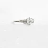 925 Sterling Silver 0.8ct. Round Cut Diamond Ring