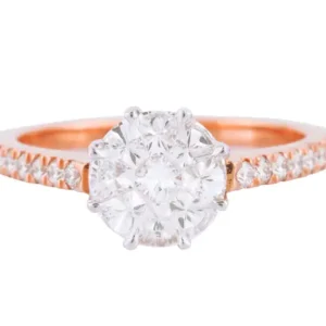 925 Sterling Silver 1.00 Carat Diamond Engagement Ring