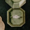 925 Sterling Silver ring with emerald step checker cut design