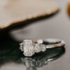 925 Sterling Silver ring with 1.01 ct stone detail