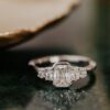 Statement ring in sterling silver with thick gold plating