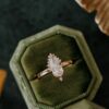 925 Sterling Silver ring with a long pear diamond shape