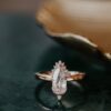 Ring featuring a 1.04 ct premium CZ diamond and pave setting