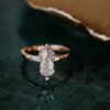 925 Sterling Silver ring with 1.04 ct centre stone detail