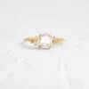 925 Sterling Silver 1.07ct. Round Rose Cut Diamond Engagement Ring