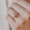 925 Sterling Silver 1.11 ct Round Galaxy Diamond Hexagon Halo Ring - Image 3
