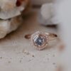 925 Sterling Silver 1.11 ct Round Galaxy Diamond Hexagon Halo Ring - Image 5