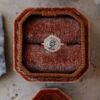 925 Sterling Silver 1.11 ct Round Galaxy Diamond Hexagon Halo Ring - Image 6