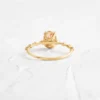 Gold plated sterling silver ring with oval cut centre stone