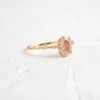 Elegant engagement ring with refined oval cut design