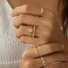 925 sterling silver ring with polished modern finish