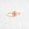 Sterling silver ring with a pink 1.2ct stone
