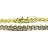 Gold-plated classic tennis bracelet with refined round stones