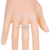 925 sterling silver ring with a standout layered stone design