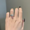 925 Sterling Silver 1.5 Carat Brilliant Round Diamond Engagement Ring