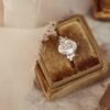 Elegant ring with a refined oval centrepiece