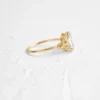 Engagement ring featuring premium CZ diamond and pave setting