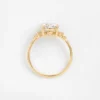 Gold-plated sterling silver engagement ring with a refined profile