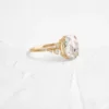 Oval 1.51ct engagement ring with classic rose cut detail