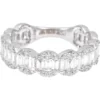 925 Sterling Silver 1.62 Carat Diamond "Invisible-Set" Eternity Band Ring For Women