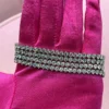 Sterling silver tennis bracelet with 3-prong round stone setting
