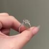 925 sterling silver ring featuring a 6.5 mm centre stone