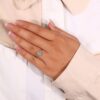 Gold plated sterling silver ring with snowdrift side detailing