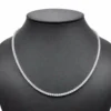 30-inch classic tennis necklace with round stones