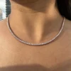 Bold 6.20mm round stone tennis necklace
