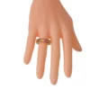 Gold-plated sterling silver eternity ring with colourful emerald-cut stones