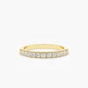 Sterling silver wedding band with eleven round CZ stones