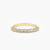 925 Sterling Silver wedding band with eleven sparkling stones