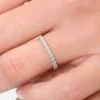 Wedding band featuring eleven premium CZ diamonds in a pave setting