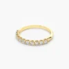 U-shaped wedding band with graceful stone alignment