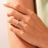 925 Sterling Silver 1ct Heart Shape Diamond Engagement Ring - Image 3