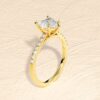 925 Sterling Silver 1ct Heart Shape Diamond Engagement Ring - Image 4
