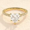 925 Sterling Silver 1ct Heart Shape Diamond Engagement Ring - Image 6