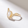 Refined 1ct oval CZ diamond ring with delicate band profile
