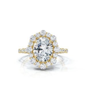 925 Sterling Silver 2.06ct Halo Diamond Ring