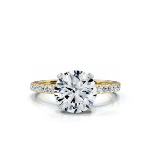 925 Sterling Silver 2.07ct Round Diamond Engagement Ring