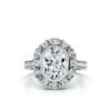 925 Sterling Silver 2.09ct Halo Diamond Engagement Ring