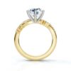 Engagement ring with a 2.2 mm band height and comfort fit