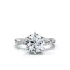 Brilliant CZ diamond engagement ring with refined sparkling detail