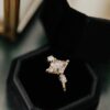 Engagement ring featuring a 2.16ct Premium CZ diamond and pave setting
