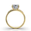 Engagement ring in sterling silver with thick gold plating