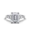 Refined sterling silver engagement ring with clean silhouette