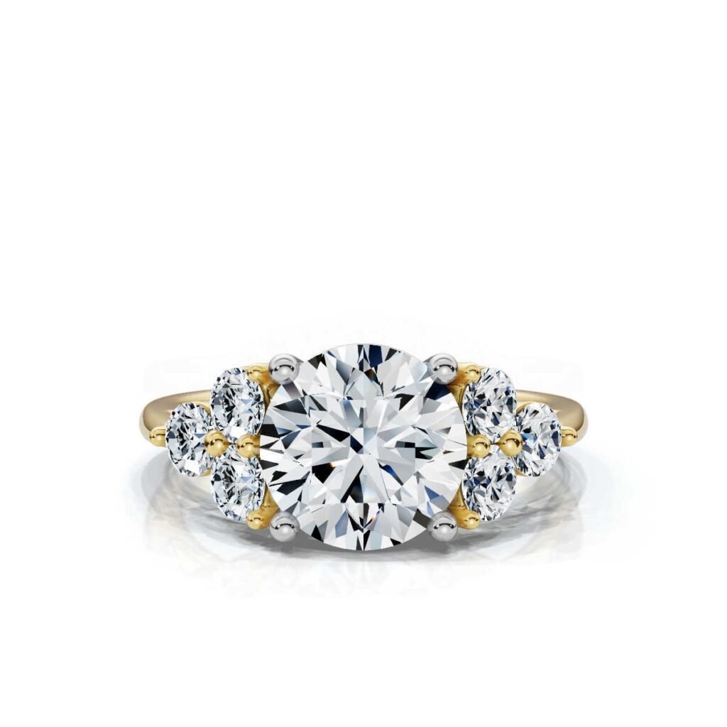 925 Sterling Silver 2.1Ct Diamond Engagement Ring